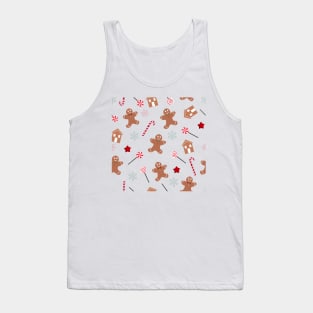 Gingerbread cookies and candies Christmas pattern Tank Top